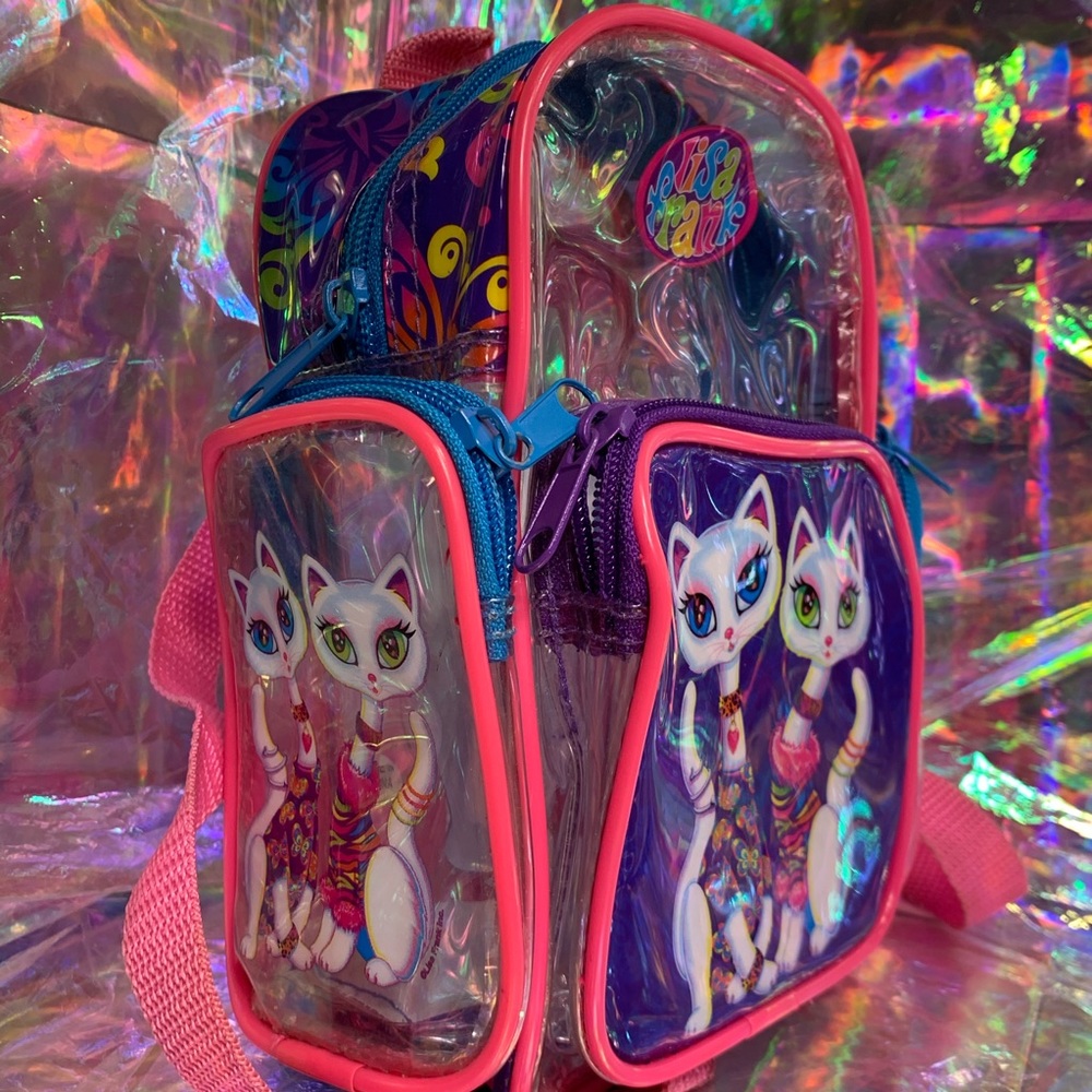 Lisa FRANK Roxie Rollie cats mini backpack 90sRARE - Picture 2 of 8